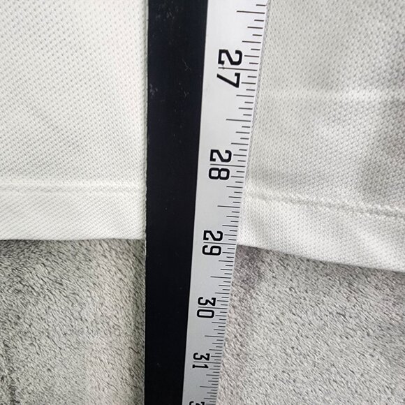 Mens Nike Golf Modern Fit Dri-Fit Polo Shirt White & Neon Green Short Sleeve L - Picture 10 of 11